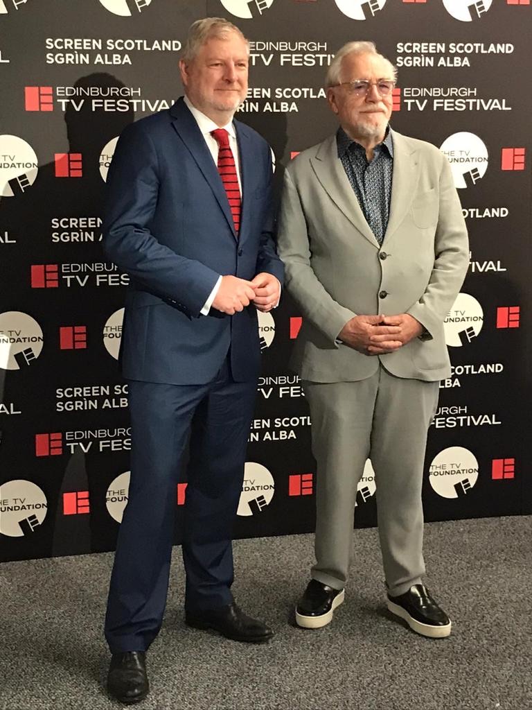With Brian Cox at the Edinburgh International Television Festival.